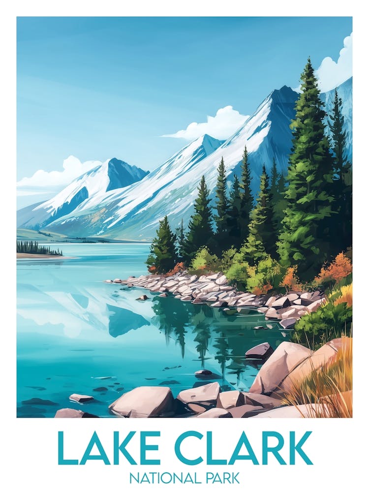Affiche de voyage Lake Clark National Park