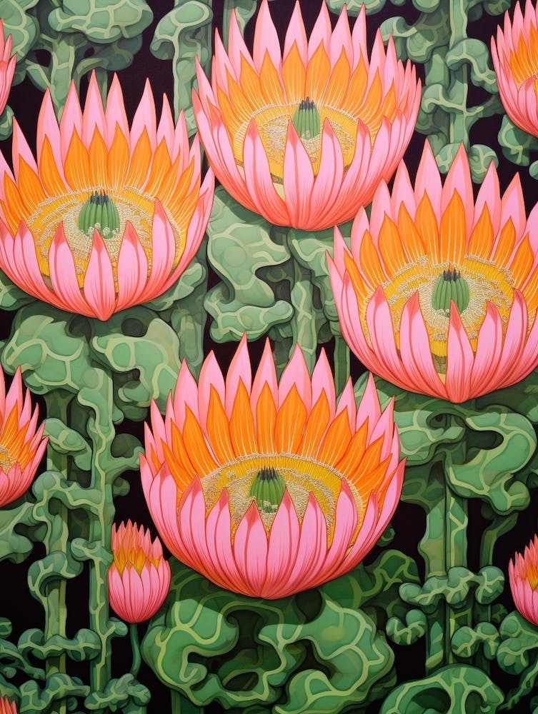 Mexican Style Cactus Illustration Gymnocalycium Cactus 2