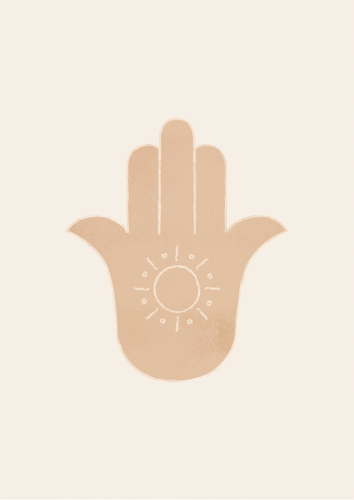 Hamsa Hand Orange