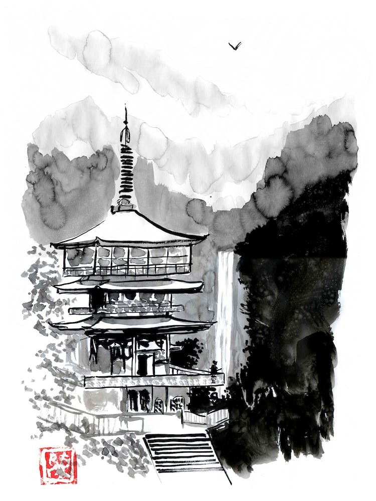 Pagoda And Fall