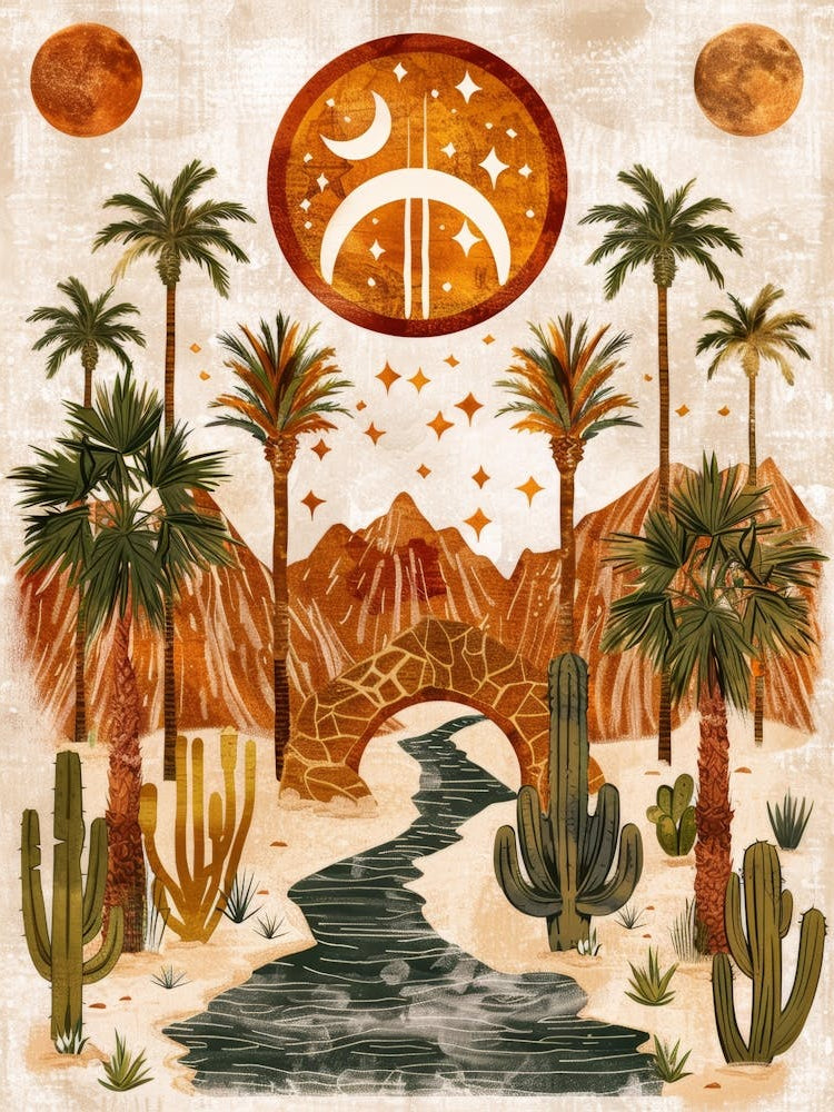 Desert Landscape Canvas Print 3