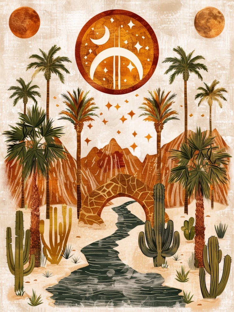 Desert Landscape Canvas Print 3