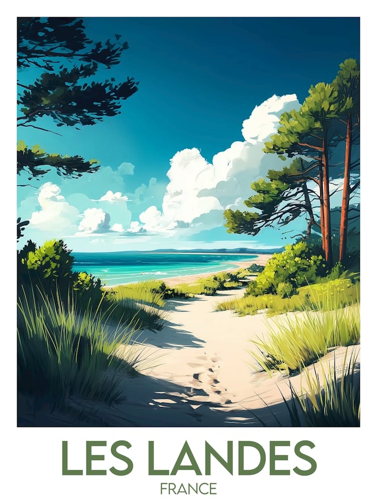 Affiche de voyage Les Landes