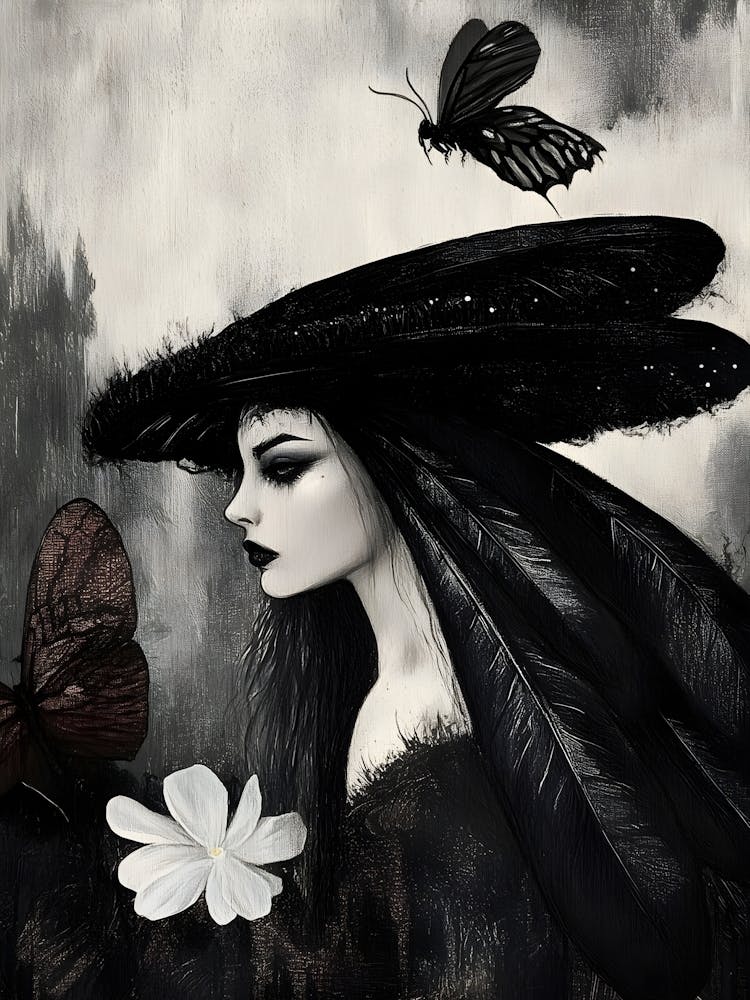 Lady With Butterflies