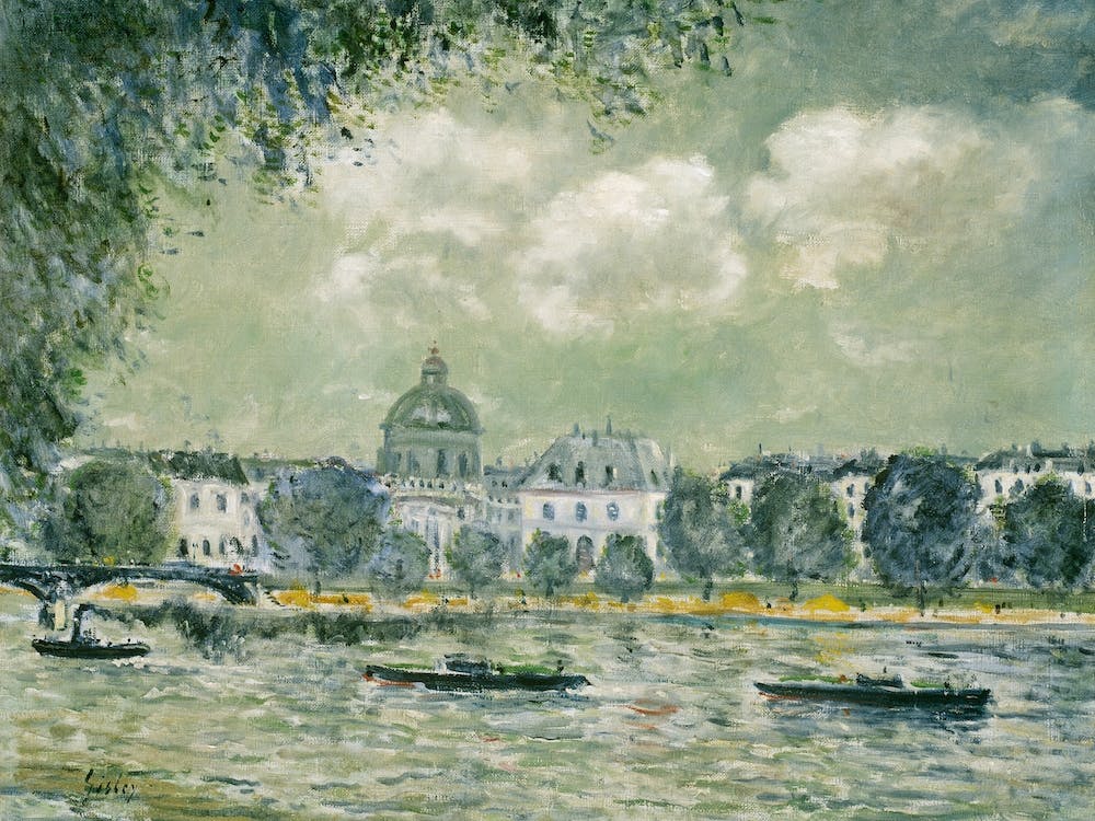 Landscape Along The Seine, Alfred Sisley