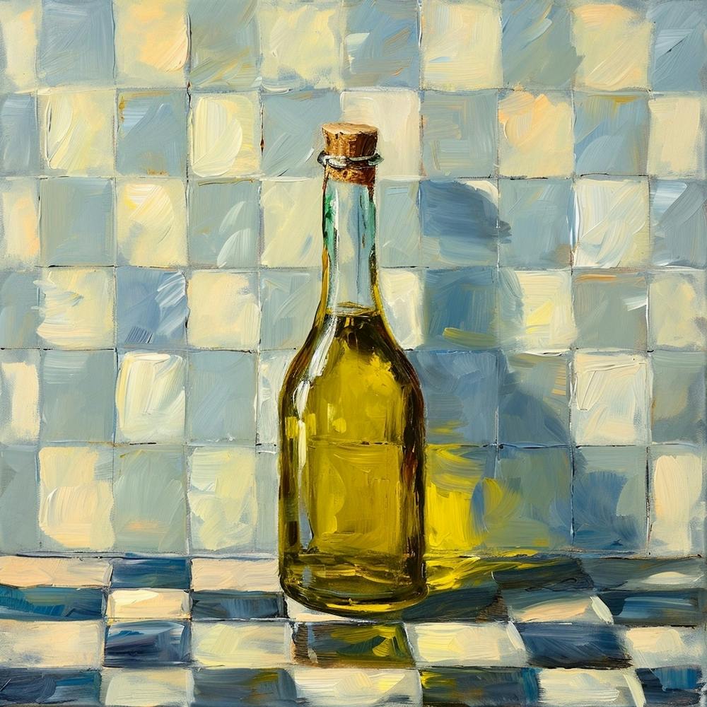Olivenöl Pastell Schachbrett-Hintergrund 4