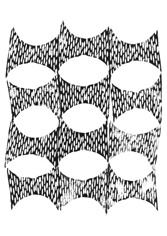 Arches Block Print In Black And White