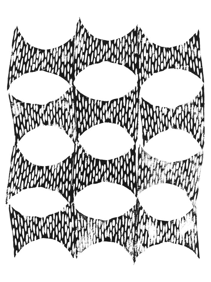 Arches Block Print In Black And White