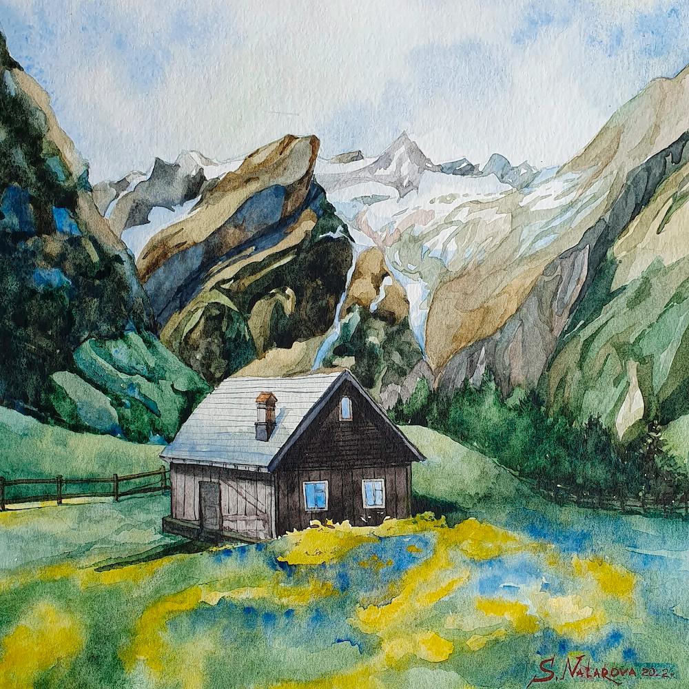 Mountain Landscape Square
