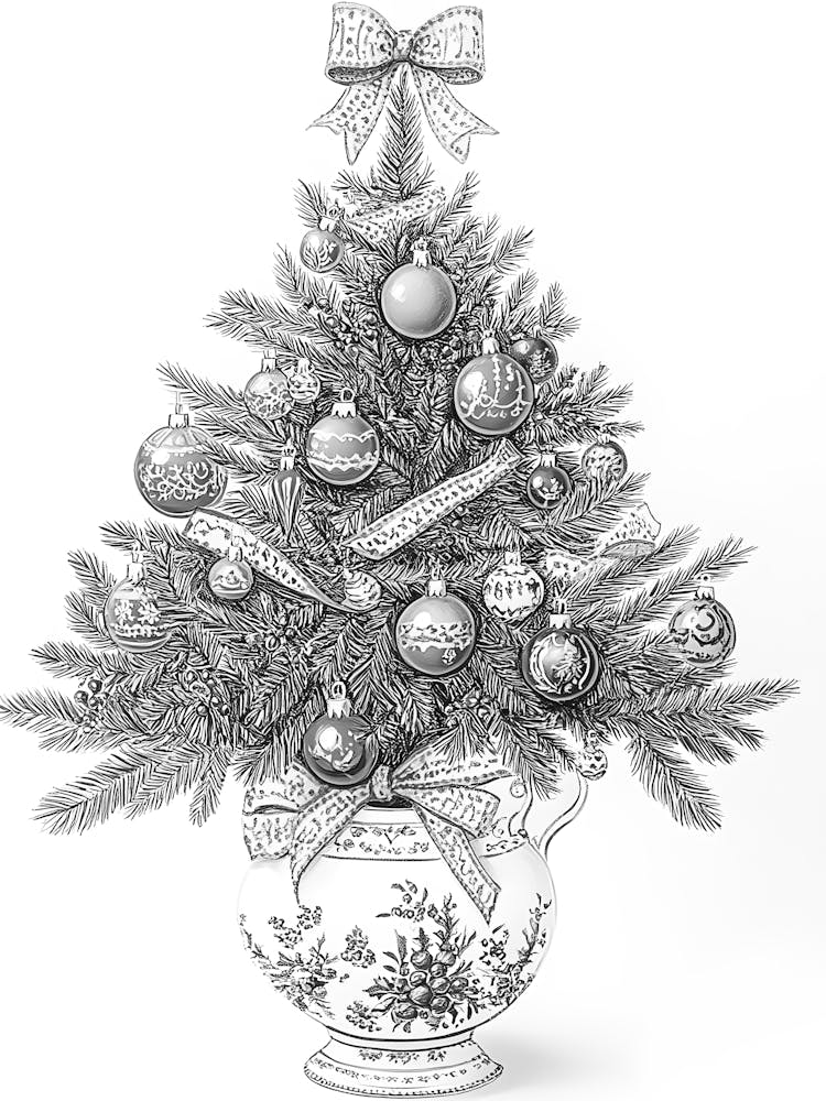 Christmas Tree In A Vase 3