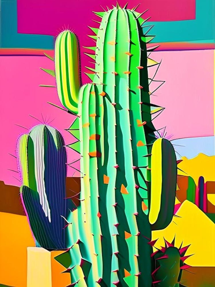 Nopal Cactus Modern Abstract Pop 2