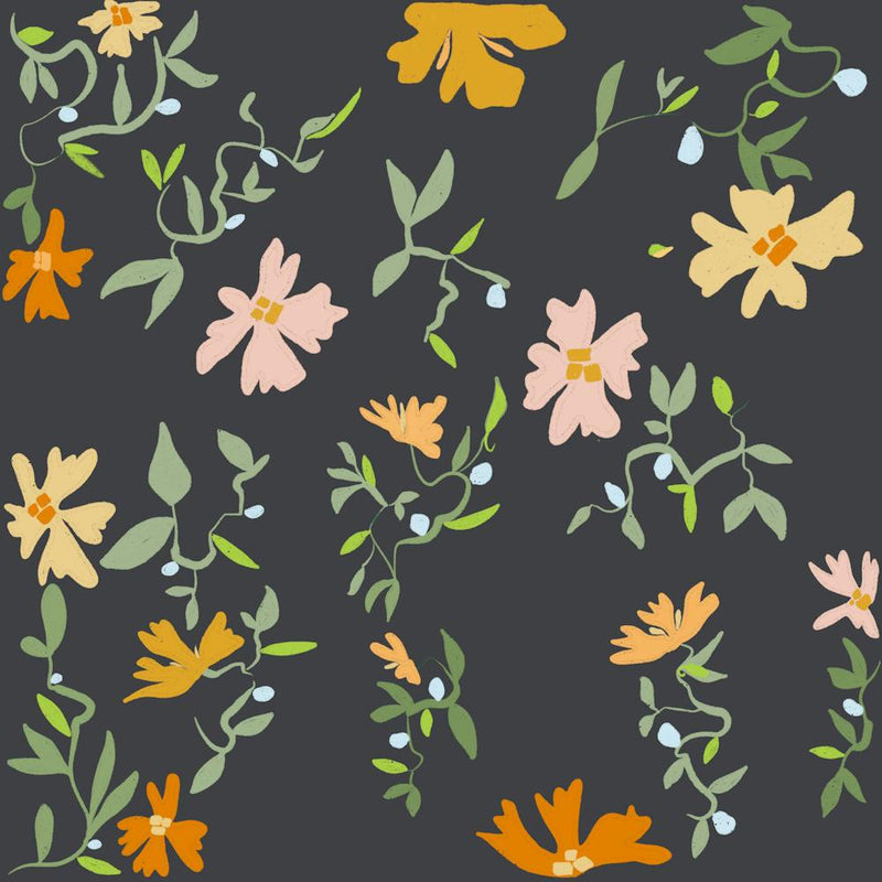 Flowers On A Black Background