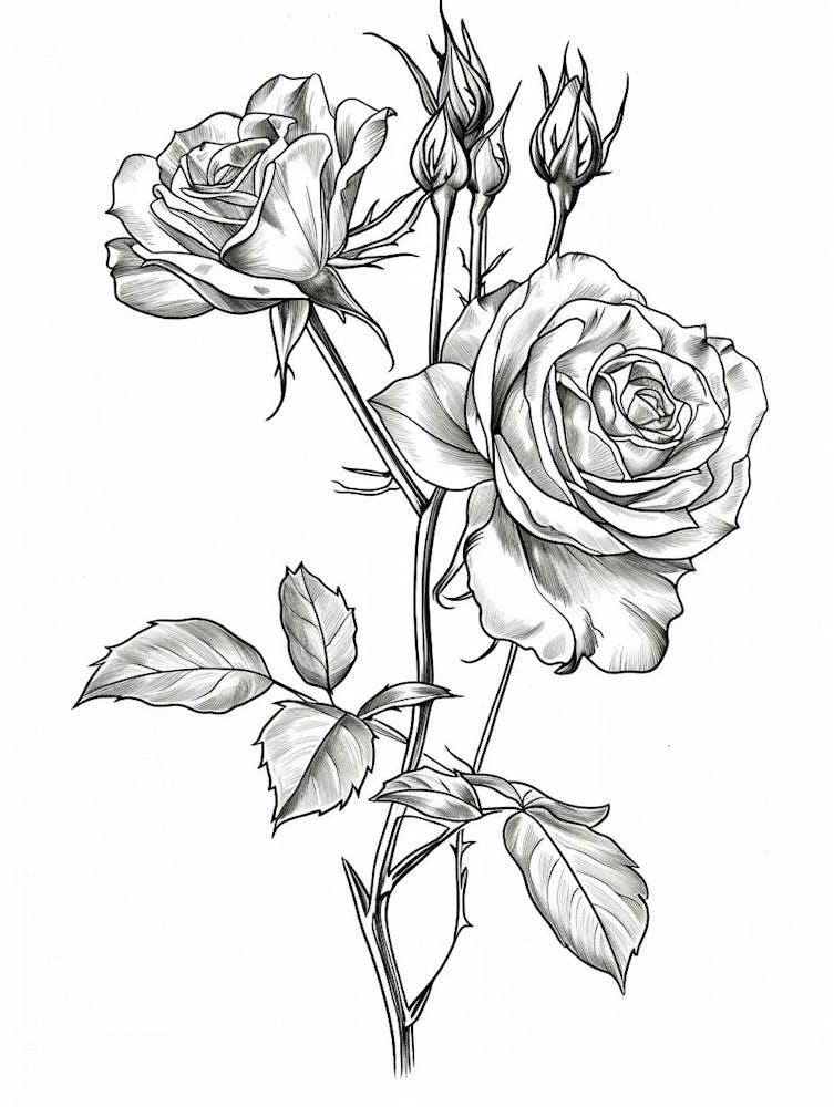 Croquis de roses 59