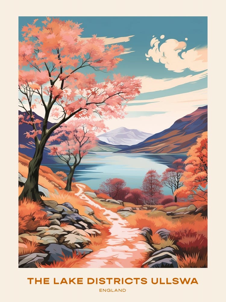 The Lake Districts Ullswa Hike Poster