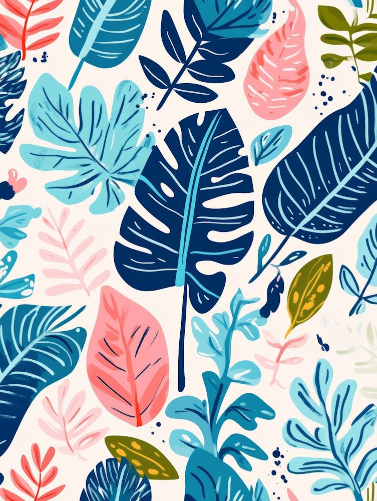 Tropical Leaves Seamless Pattern 38
