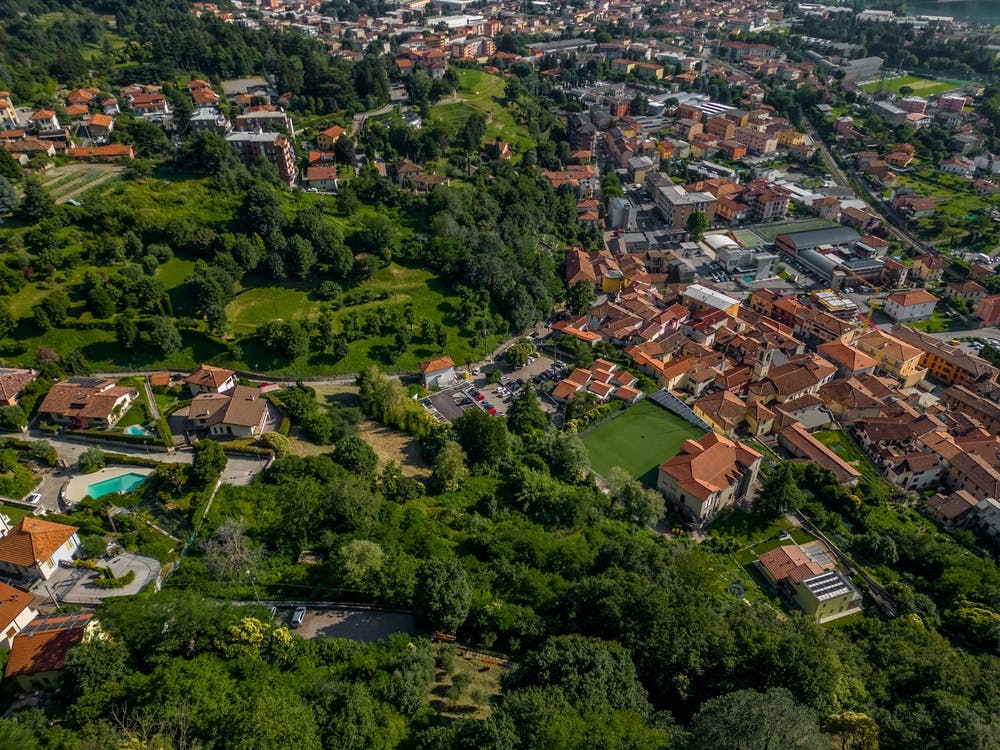 Aerial View Of A Town