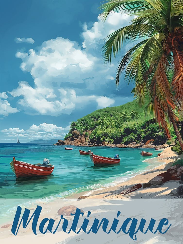 Caribbean Island Martinique Poster