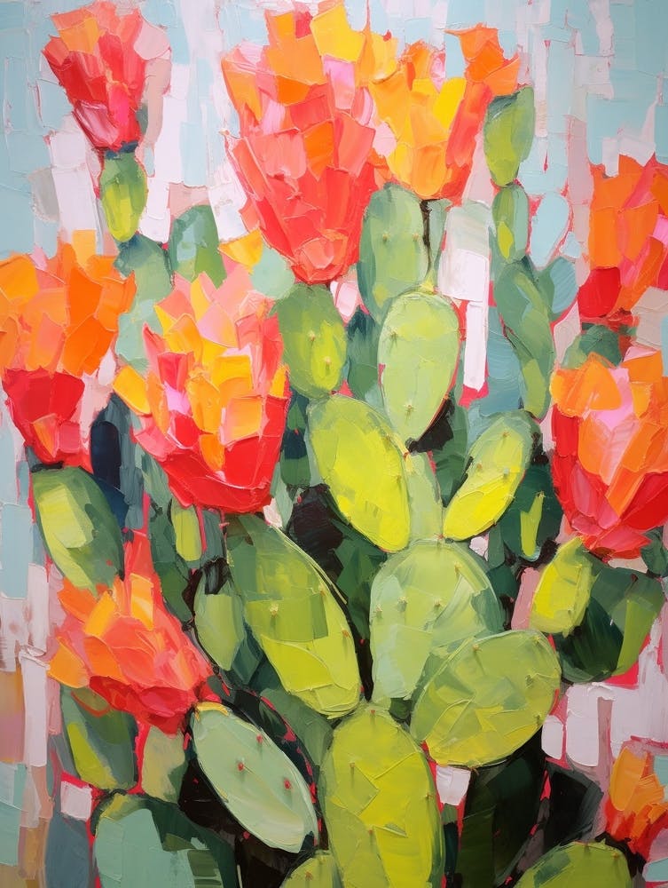 Cactus Painting Opuntia Fragilis 3