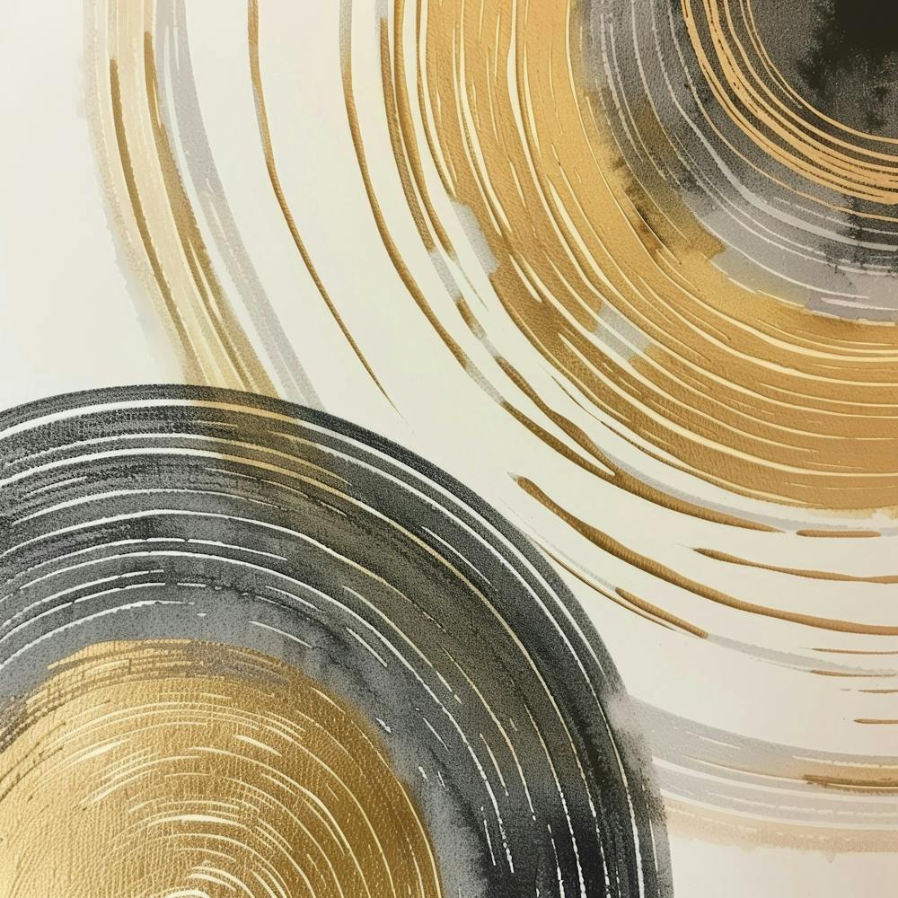 Gold And Black Swirls 1
