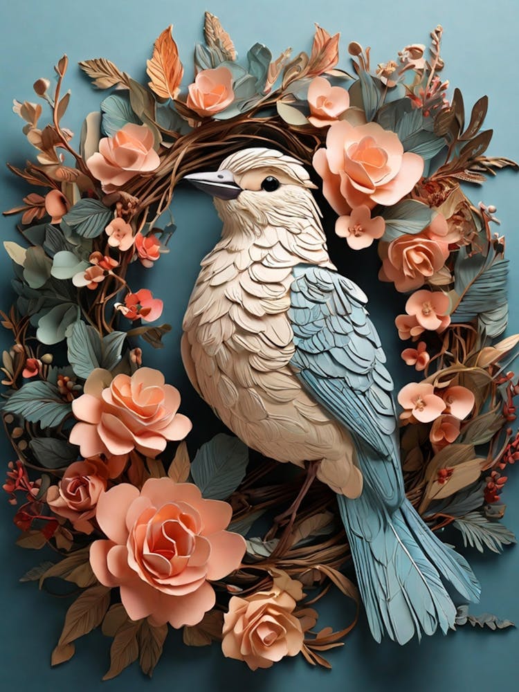 Oiseau Dans une Couronne 12