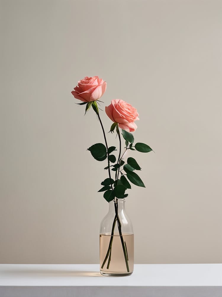 Rosa Rosen in einer Vase