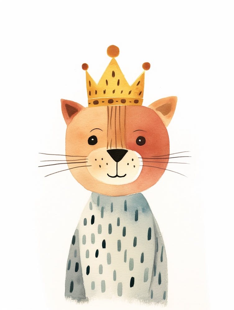 Little Cougar 1 Wearing A Crown