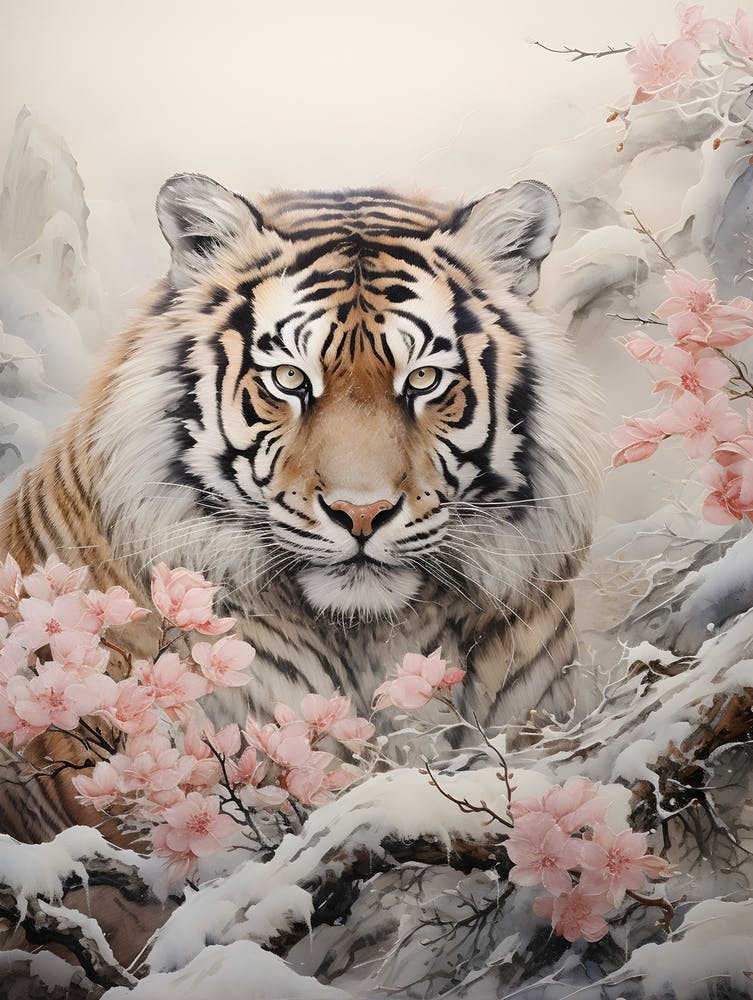 Tiger In Bloom 4