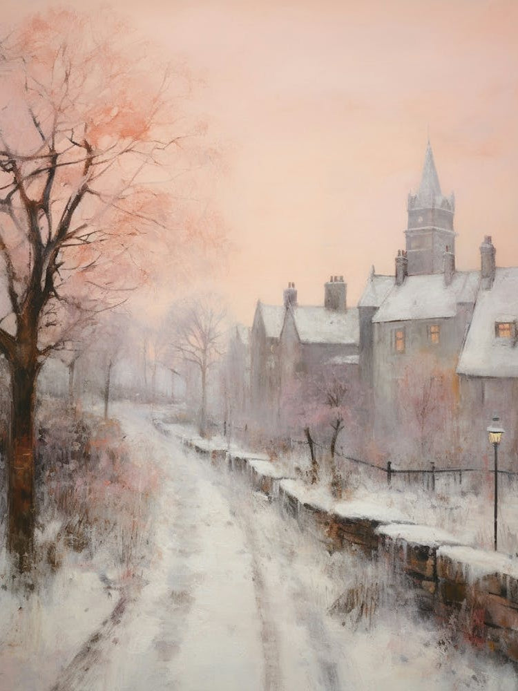 Dreamy Winter Painting Edinburgh Scotland 2