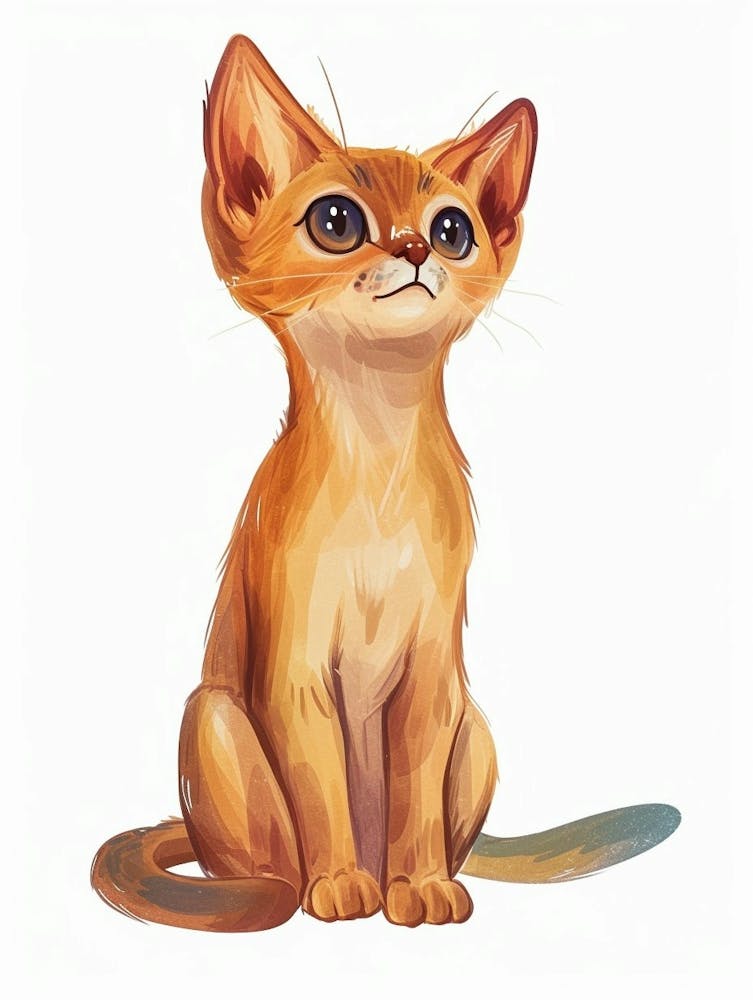 Abyssinian Cat Clipart Illustration 4