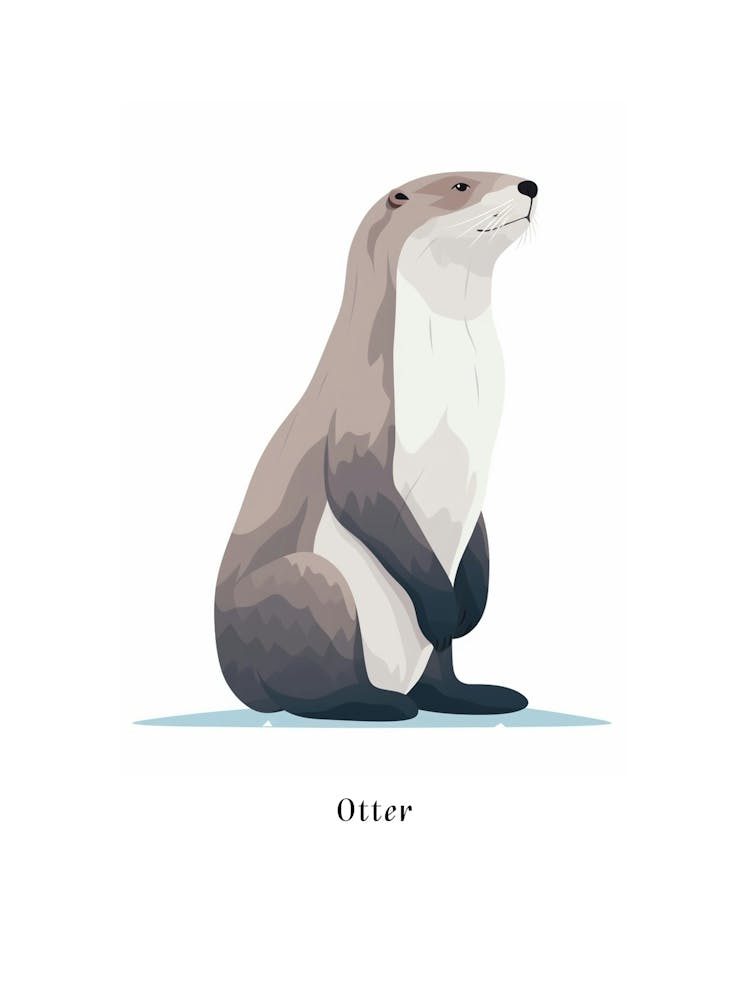 Otter Kids Animal Poster