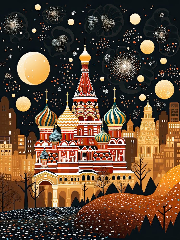 Moscow, Illustration In The Style Of Pop Art 1