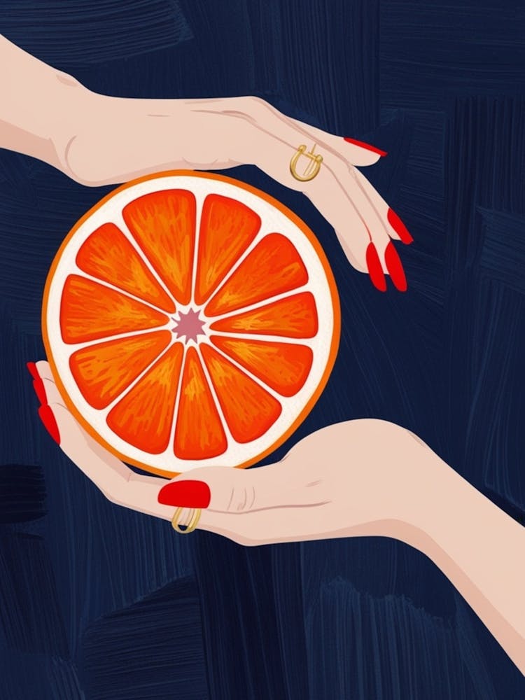 Oranges In Hands