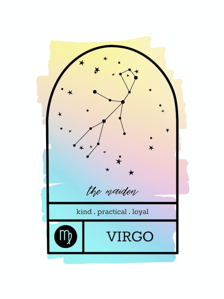 Virgo Zodiac Sign| Rainbow Gradient