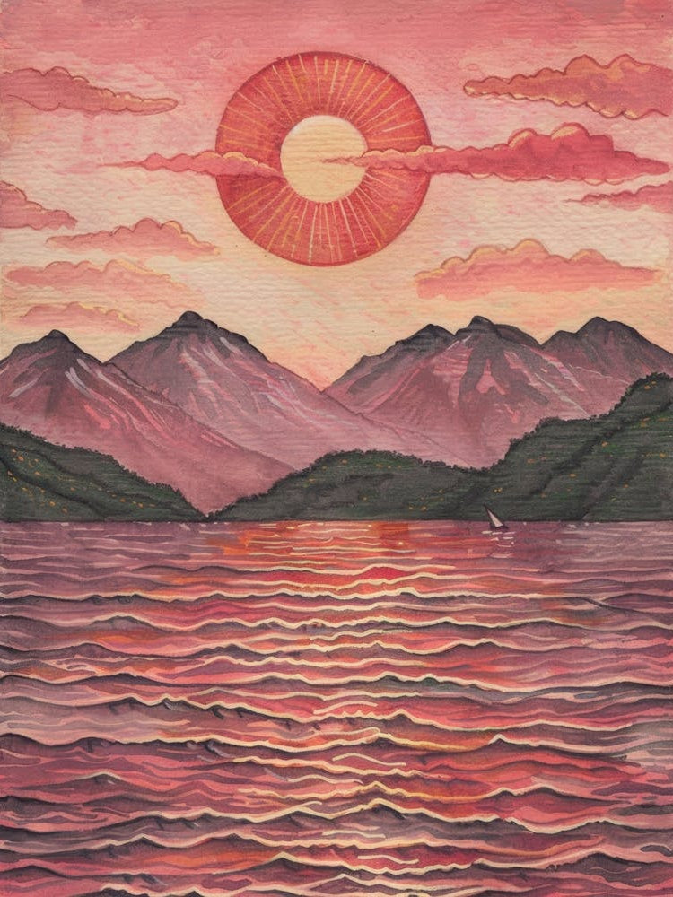 Sunset Over The Lake 7