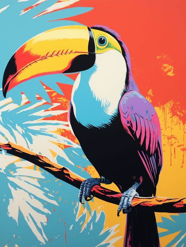 Andy Warhol Style Bird Toucan 3