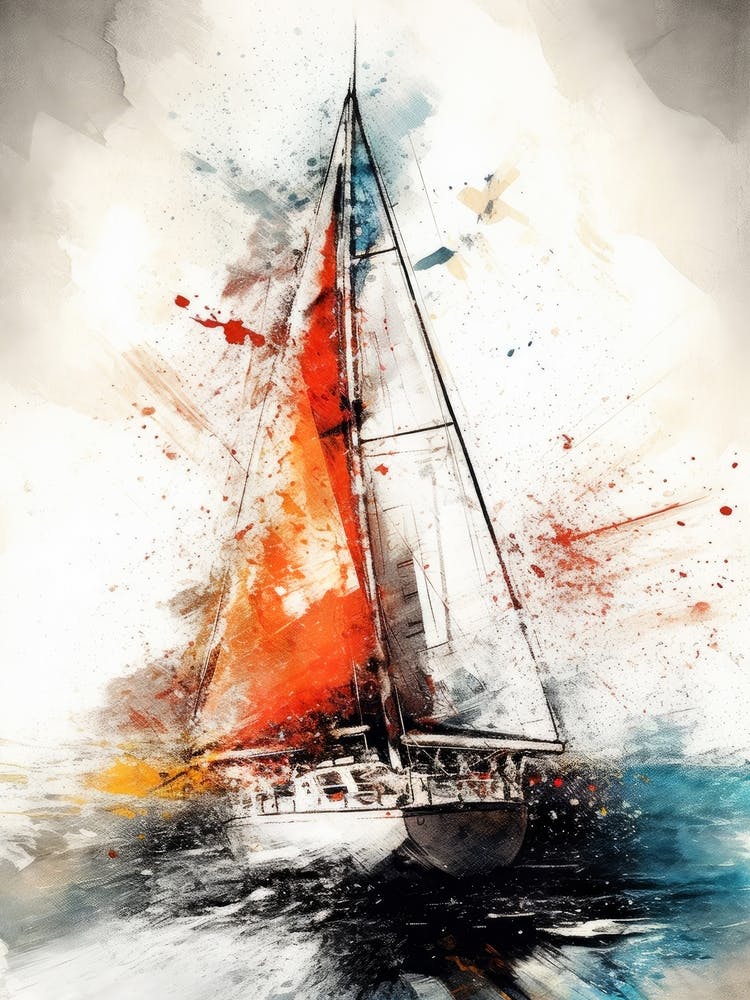 Sailboat Canvas Print sport