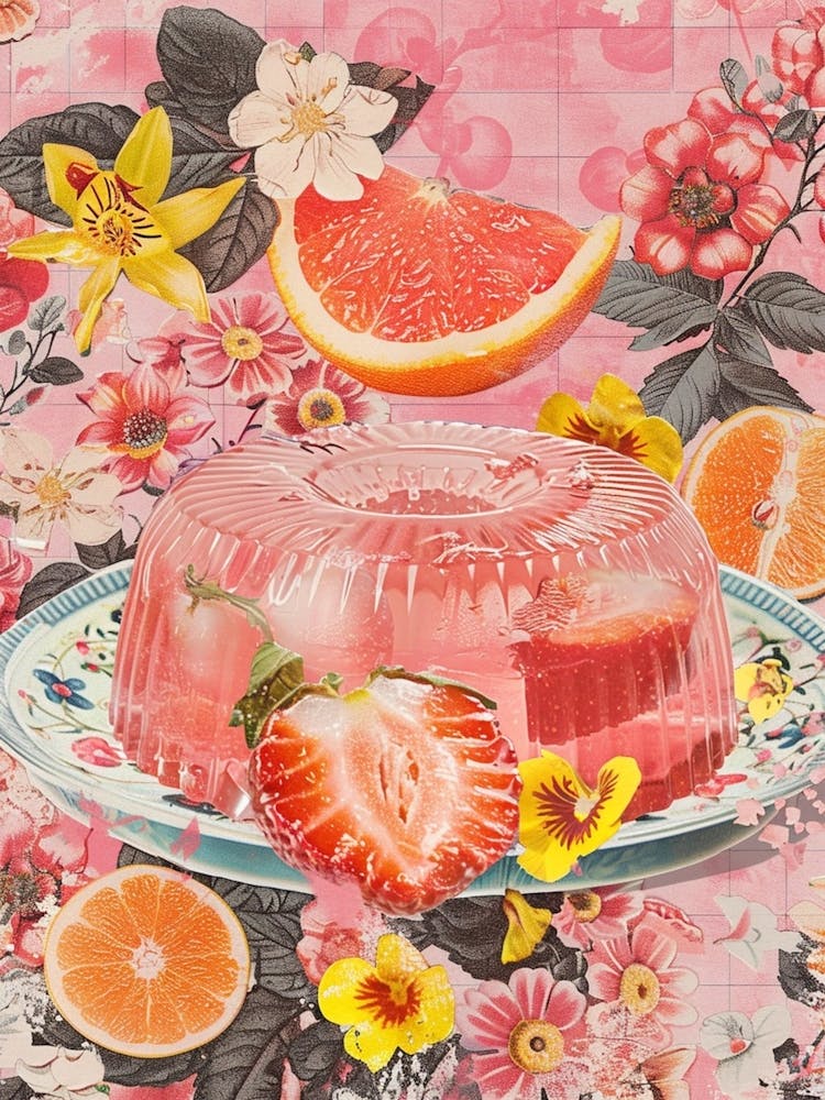 Pink Jelly Retro Collage 2