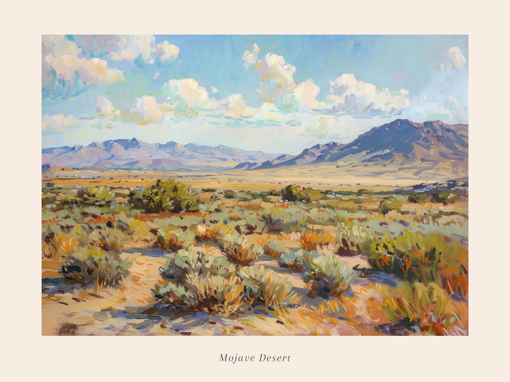 Western Landscapes Mojave Desert Nevada 4 Poster