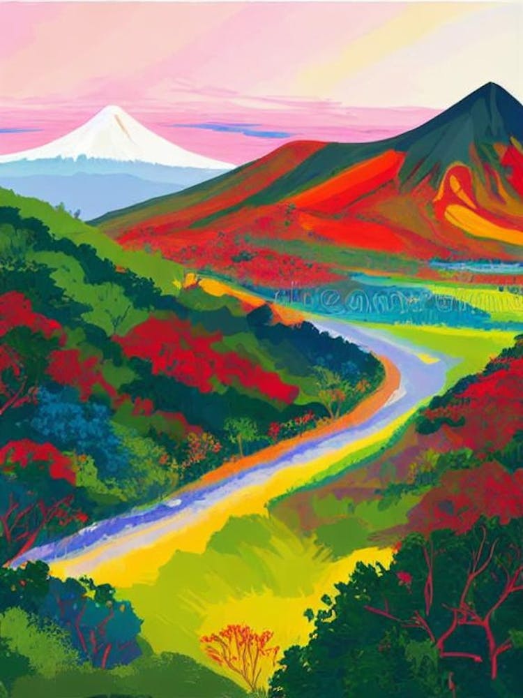 Arenal Volcano National Park 1 Costa Rica Abstrakt Bunt