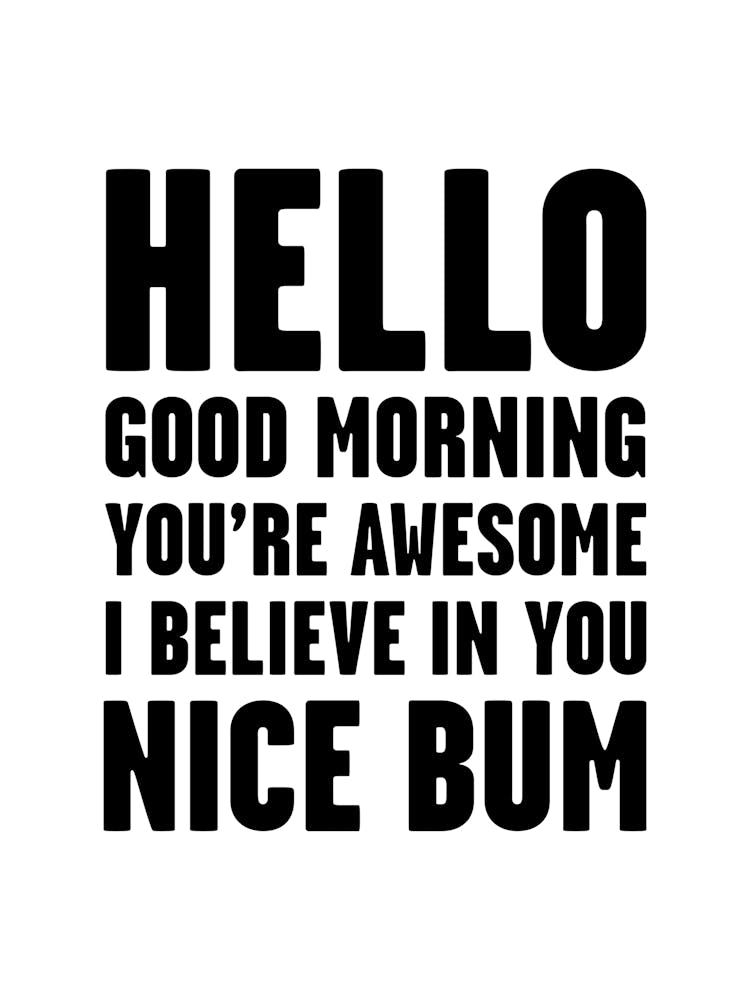 Hello Youre Awesome Nice Bum Bathroom