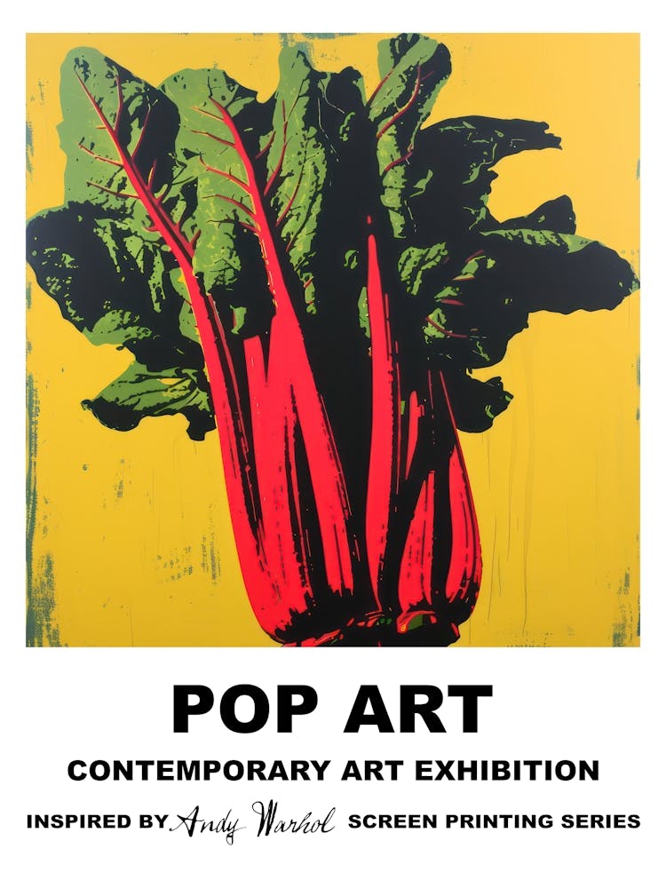 Poster Rhubarb Pop Art 3