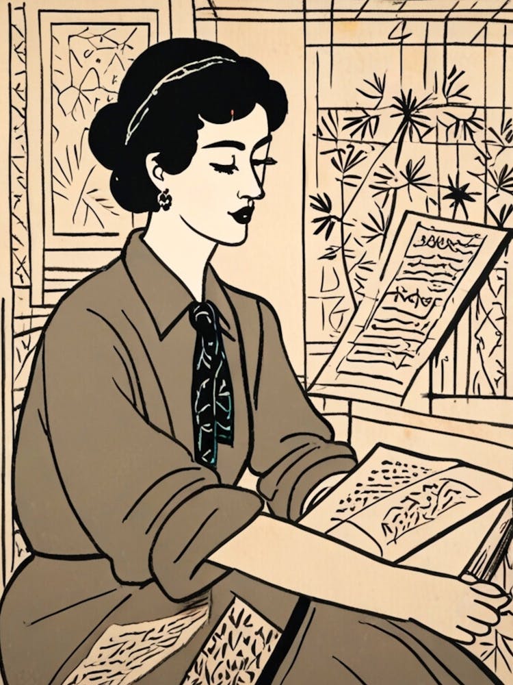 Woman Reading A Book 4