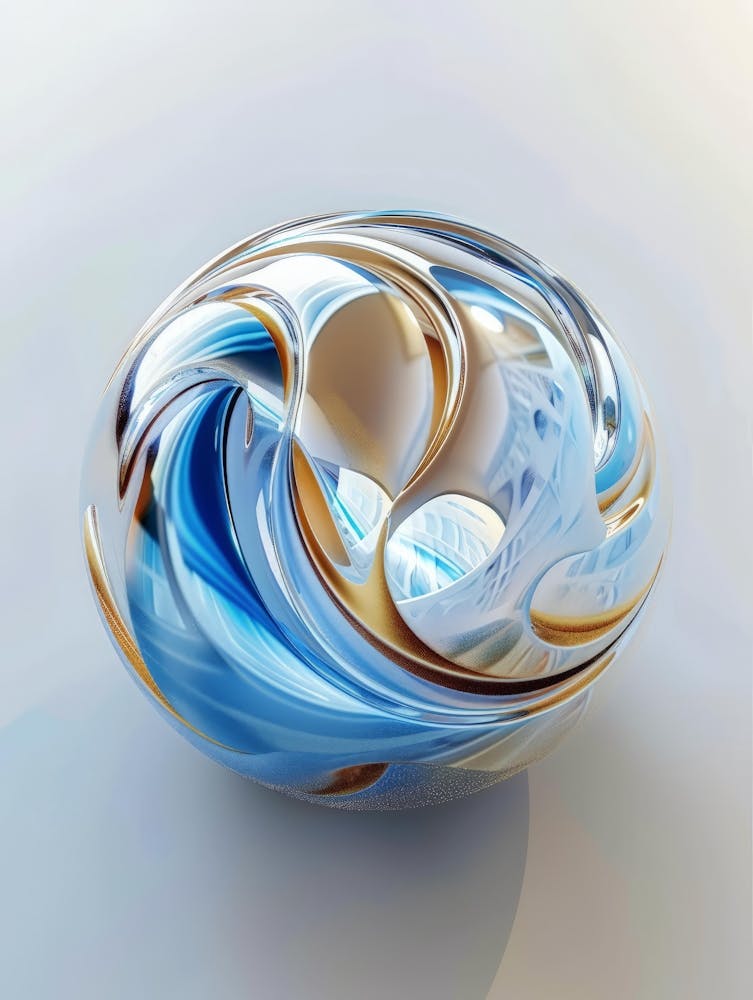Blue And Gold Sphere