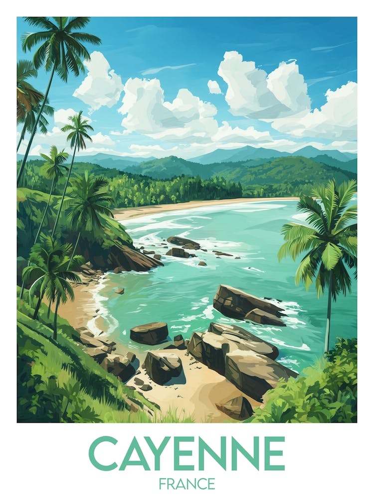 Affiche de voyage Cayenne