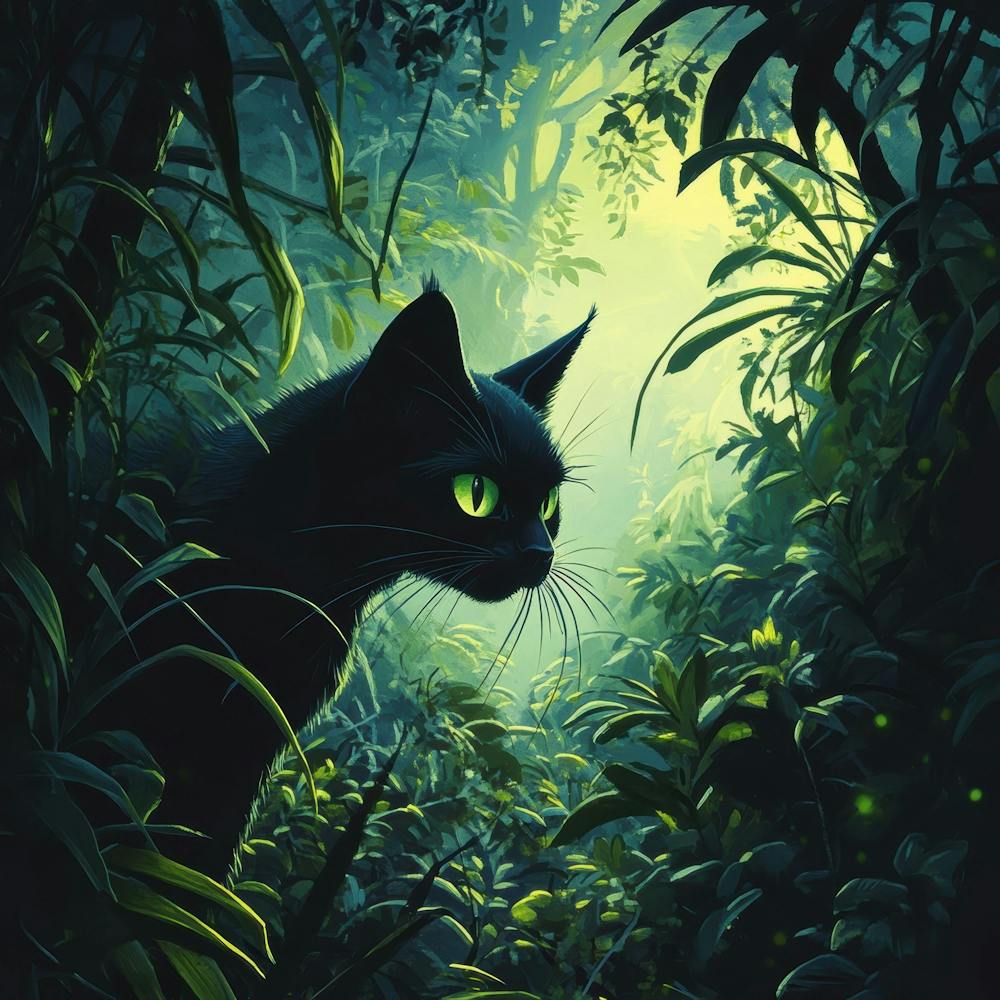 Black Cat In The Jungle 10