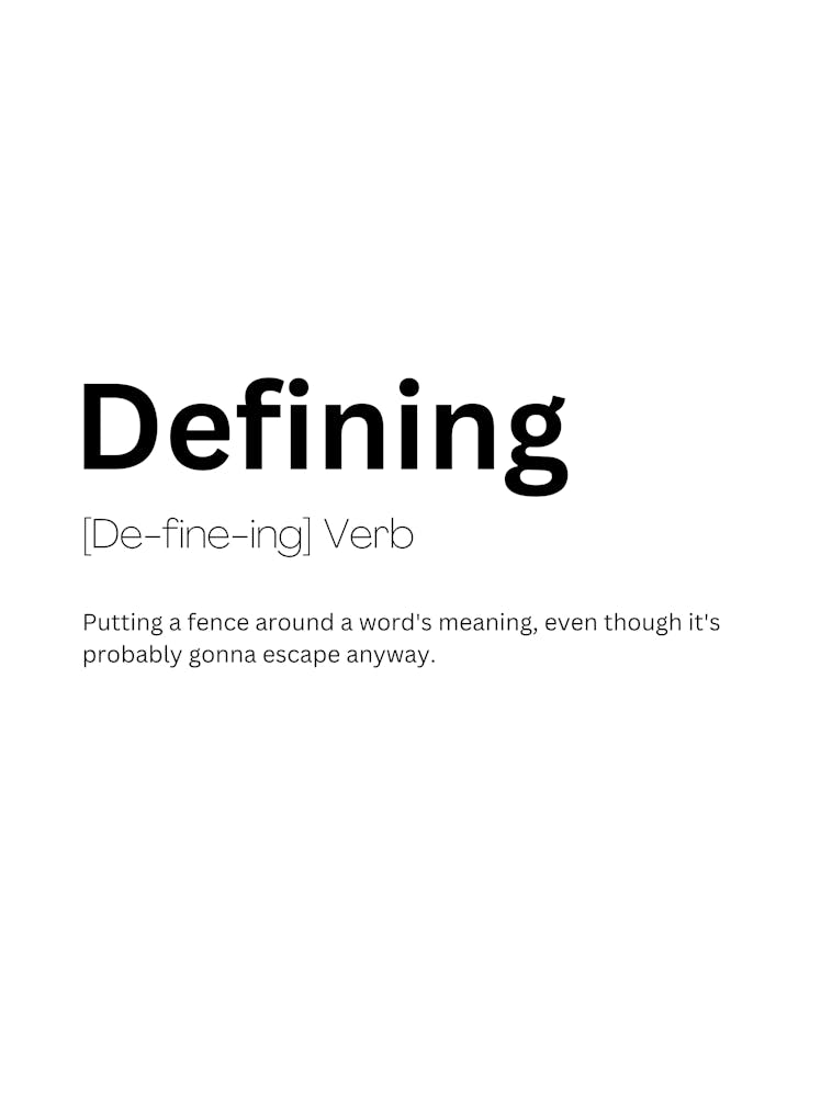 Defining Definition Meaning