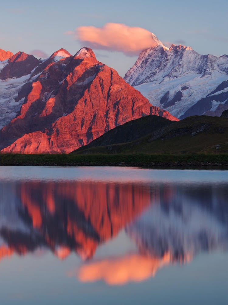 Swiss Alps At Sunset