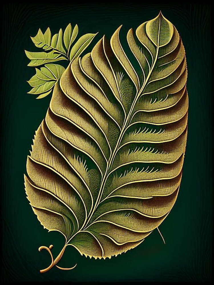 Tamarindenblatt Botanisches Vintage 4