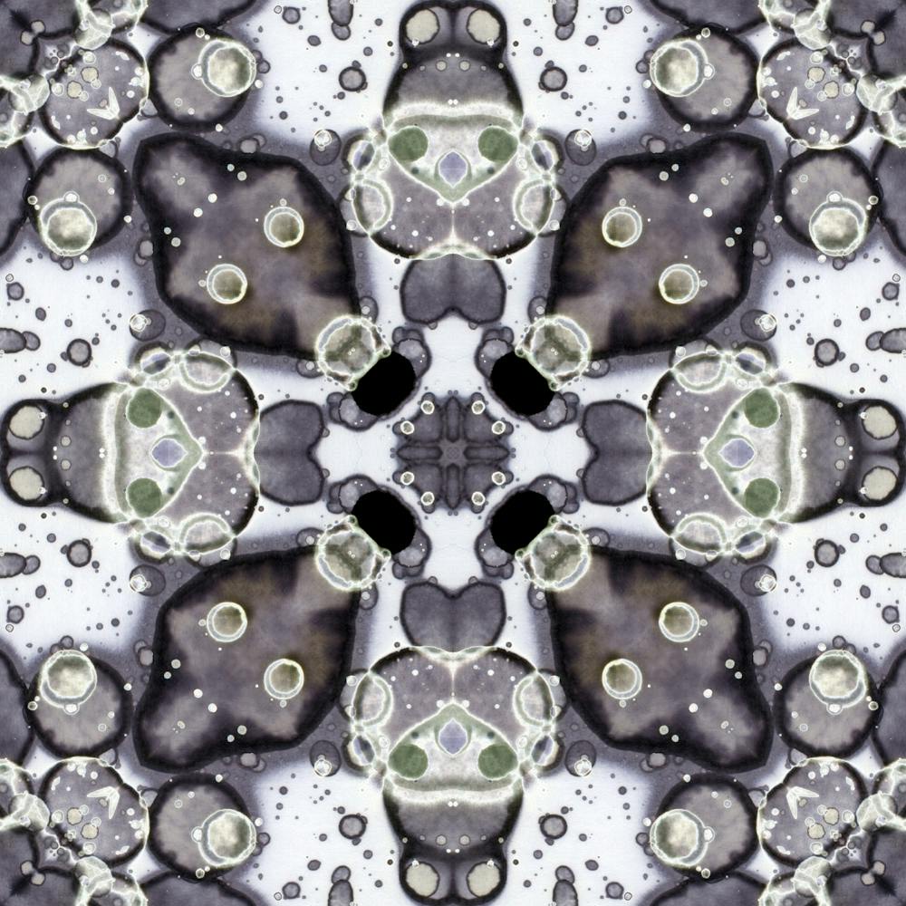 Gray Pattern Alcohol Ink