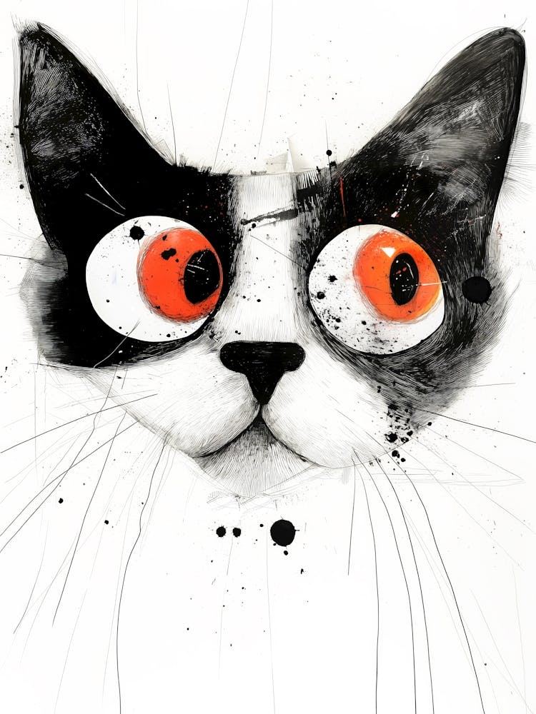 Cat With Orange Eyes